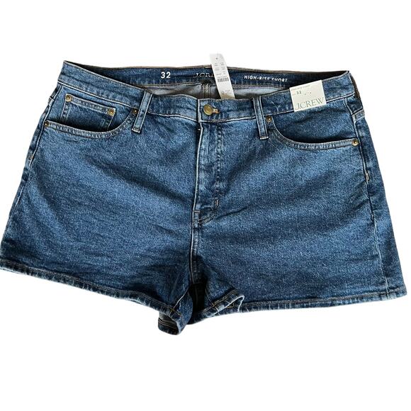 J. Crew High Rise A-line Denim Shorts in ancient laurel wash Size 32 - Picture 2 of 13